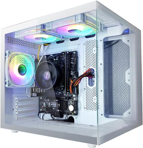 Gaming PC AMD Ryzen5 5600G 6Cores 3.9GHz UP to 4.40 GHz Processor, 16GB DDR4 RAM, 512GB NVMe SSD, AMD Radeon Vega7 Graphics Windows 11 Home - Gaming Desktop Computer White in Saudi Arabia