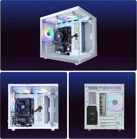 Gaming PC AMD Ryzen5 5600G 6Cores 3.9GHz UP to 4.40 GHz Processor, 16GB DDR4 RAM, 512GB NVMe SSD, AMD Radeon Vega7 Graphics Windows 11 Home - Gaming Desktop Computer White in Saudi Arabia