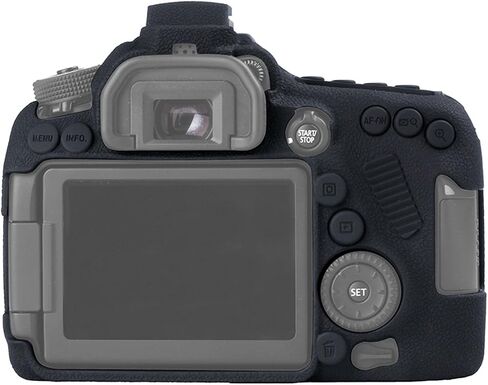 Camera Case for Canon EOS 80D - Silicone Protective DSLR Skin Cover, Detachable Cage, Shockproof, Dustproof (Black) in Kuwait