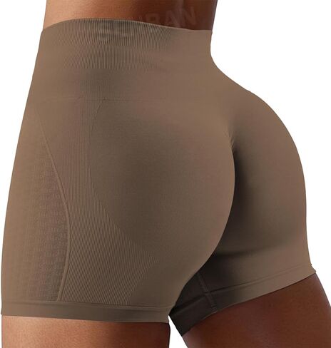 SENBANB سراويل نسائية عالية الخصر للتمرين سراويل قصيرة لرفع المؤخرة غير مخيطة سراويل قصيرة لراكبي الدراجات النارية في صالة الألعاب الرياضية واليوجا in Kuwait
