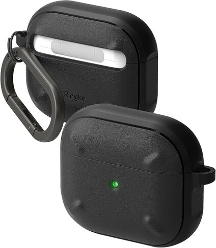 Ringke Onyx [Feels Good in The Hand] Compatible with AirPods 3rd Generation Case, Anti-Fingerprint Technology Prevents Oily Smudges Non-Slip Enhanced Grip - Black in Saudi Arabia