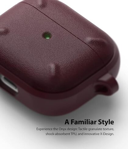 Ringke Onyx [Feels Good in The Hand] Compatible with AirPods 3rd Generation Case, Anti-Fingerprint Technology Prevents Oily Smudges Non-Slip Enhanced Grip - Black in Saudi Arabia