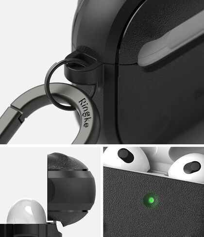 Ringke Onyx [Feels Good in The Hand] Compatible with AirPods 3rd Generation Case, Anti-Fingerprint Technology Prevents Oily Smudges Non-Slip Enhanced Grip - Black in Saudi Arabia