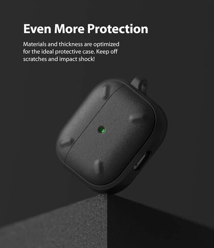 Ringke Onyx [Feels Good in The Hand] Compatible with AirPods 3rd Generation Case, Anti-Fingerprint Technology Prevents Oily Smudges Non-Slip Enhanced Grip - Black in Saudi Arabia