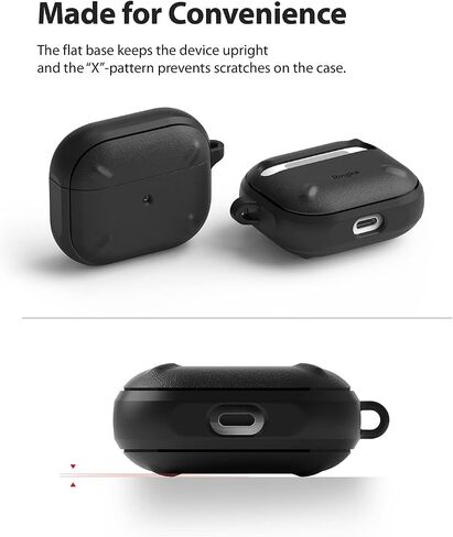 Ringke Onyx [Feels Good in The Hand] Compatible with AirPods 3rd Generation Case, Anti-Fingerprint Technology Prevents Oily Smudges Non-Slip Enhanced Grip - Black in Saudi Arabia