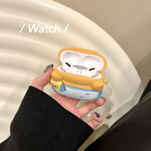 لحافظة غطاء AirPod 2/1، غطاء حماية من السيليكون الناعم ثلاثي الأبعاد لوحدة التحكم في الألعاب AirPods الجيل الأول والثاني من Kawaii مع سلسلة مفاتيح مقاومة للصدمات للفتيات والنساء باللون الوردي in Kuwait