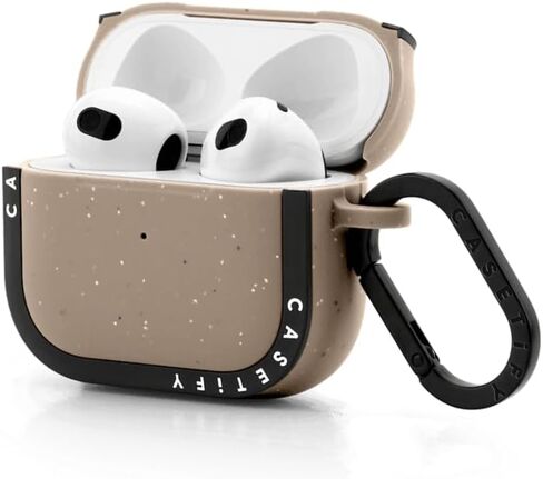 حافظة سماعات Airpods (الجيل الأول/الثاني) من CASETiFY مع حلقة - نباتات الربيع - فضي in Saudi Arabia