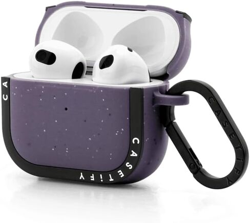 حافظة سماعات Airpods (الجيل الأول/الثاني) من CASETiFY مع حلقة - نباتات الربيع - فضي in Saudi Arabia