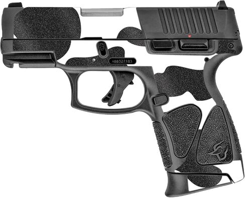 MightySkins Glossy Glitter Skin Compatible with Taurus G3C 9mm Luger - Cow Print | Protective, Durable High-Gloss Glitter Finish | Easy to Apply, Remove, and Change Styles | Made in The USA in Saudi Arabia
