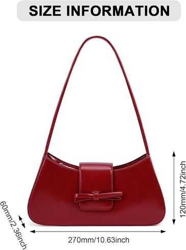 القوس محفظة حقيبة كتف صغيرة Coquette الجمالية حقائب ريترو Y2k فو الجلود تحت الإبط المحافظ لطيف حقيبة يد للنساء in Kuwait