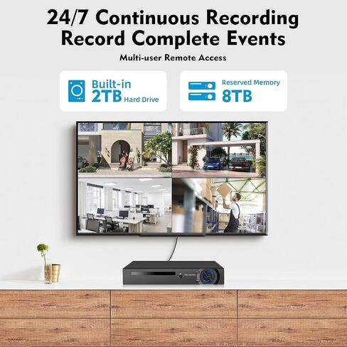 كاميرا KERUI Home Security - وصلة عدسة مزدوجة 6 ميجابكسل، كاميرا أمان إضافية NVR لمسجلات CCTV السلكية PoE NVR، مراقبة داخلية/خارجية، أضواء مستشعر، صوت ثنائي الاتجاه، كشف الإنسان، عرض 360 درجة in Saudi Arabia