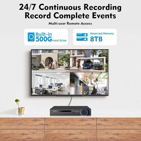 كاميرا KERUI Home Security - وصلة عدسة مزدوجة 6 ميجابكسل، كاميرا أمان إضافية NVR لمسجلات CCTV السلكية PoE NVR، مراقبة داخلية/خارجية، أضواء مستشعر، صوت ثنائي الاتجاه، كشف الإنسان، عرض 360 درجة in Kuwait