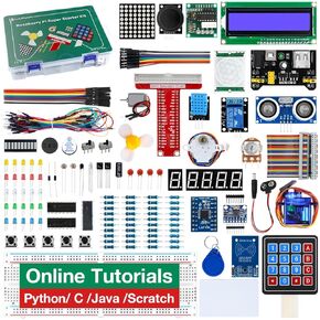 LAFVIN Super Starter Kit for Raspberry Pi 5/4/4B/3B/3B+,Python C Java Scratch,with Tutorial Beginner Kit