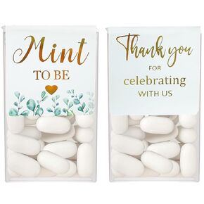 90 Pcs Mint to Be Stickers for Favors - Mint to Be Wedding Favor Stickers - Tic Tac Box Labels - Shower Favor -ONLY LABEL