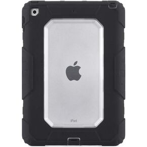 Griffin Technology iPad 9.7 (2017) Rugged case, Survivor All-Terrain with Stand, 4 Layers of Protection, 8ft Drops, Black/Clear