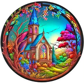 WSLWXSHM Diamond Art Painting Kits for Adults, Round Full Drill Diamond Art Kits, 5D DIY Paint with Diamonds Crafts for Home Wall Decoration Gifts 12×12Inch, Stained Glass Paw