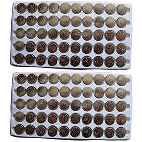 New 100 X AG13 LR44 357 SR44SW A76 Button Cell Battery in Tray FBA…