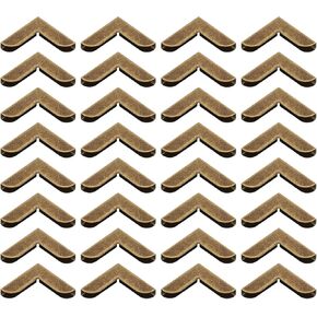 PATIKIL 20mm Metal Book Corners, 50pcs Photo Corners Book Corners Protector Retro Metal Decorative for Crafting Scrapbook Photo Album Book Binding, Bronze