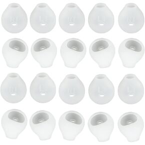 10 Pairs Earbud Covers Silicone Tips Replacement Earbuds Tips Ear Gels Buds for Compatible with Samsung Galaxy Note 5/Note 7/S7/S6/S6 Edge/Level U Earbuds Ear Buds Cover Ear Cushions White