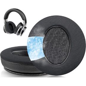 SOULWIT Cooling Gel Earpads Cushions Replacement for Cowin (Silensys) E7/E7 Pro Headphones (Do Not Fit SE7), Ear Pads with Ice Silk Fabric, Noise Isolation Foam - Black