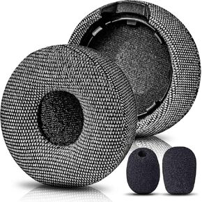 Engage 75 Earpads - Compatible with Engage 75/65 Headset I Grey Fabric Replacement Ear Cushions with Microphone Foam - NOT FIT Engage Convertible and Engage Mono Version Model