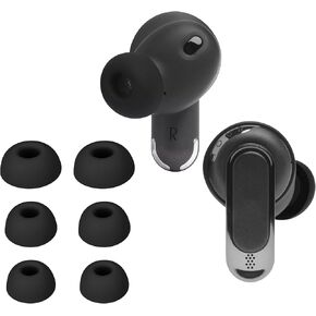 kwmobile 6X Replacement Ear Tips Compatible with JBL Tour Pro 2 - Silicone Tips for Earphones - Black
