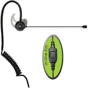 Comfit-K1 Noise Canceling Boom Microphone for Kenwood, Blackbox, HYT or Relm Radios; Flat PTT; Stays in Place with Zero Boom Wag