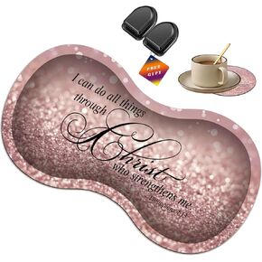 Ergonomic Memory Foam Mouse Wrist Rest Pad, Cute Coaster and Mini Hook, Non-Slip Rubber Base Wrist Rest Support Pad for Laptop, Computer, Office and Home - Rose Flower Chaos Coordinator