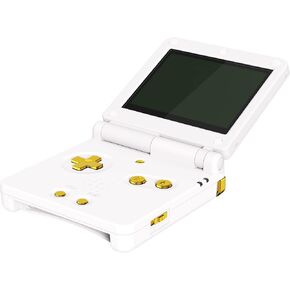 eXtremeRate Chameleon Green Purple Custom Full Set Buttons for Gameboy Advance SP, Replacement A B L R Button Power On Off Volume Button D-pad Key for GBA SP Console - Console NOT Included