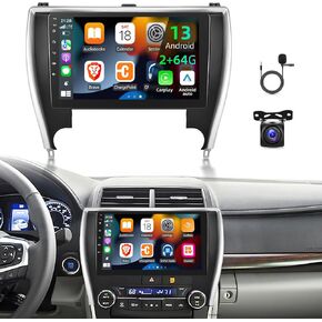 [2G+64G] Car Radio for Toyota Camry 2015 2016 2017, Android 13 Touch Screen Camry Stereo, Carplay/Android Auto/EQ Audio/1080P/SWC/Bluetooth