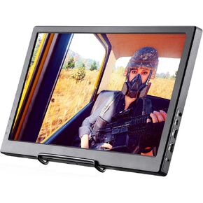 Portable Gaming Monitor 15.6 Inch Full HD PC Monitor with Double HDMI 1920x1080 IPS Display with Audio Output for Raspberry Pi PS4 WiiU Xbox One S Windows 7 8 10