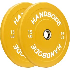 Handbode Bumper Plates Olympic Weight Plates, Colored Rubber plate for Weight Lifting and Strength Training