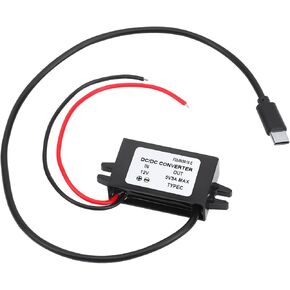 DC 12V/24V to 5V Power Converter Charger - Type C Interface DC-DC Buck Charging Module Step Down Power Adapter