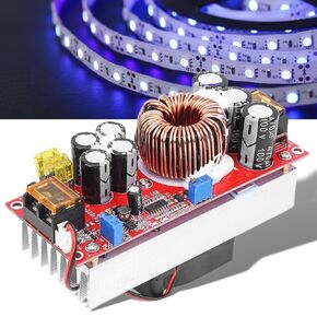 1500 Watt Boost Converter, 10-60V to 12-97V DC to DC Converter, DC-DC 30A Voltage Step Up Converter, Boost Constant CC CV Current Power Supply Module, Regulator for LED Light Devices Supply