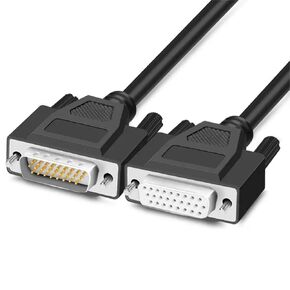 5ft DB26 RS232 3Row 26Pin Serial Extension Cable, Male to Female 26-Pin Gold Plated Connecter Straight Through Cord for Mechanical Equipment CNC Computers