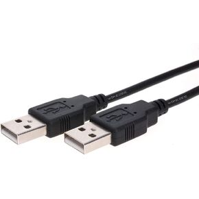 USB 2.0 Type Cable A Male to A Male Black/White 3Ft, 6Ft, 10Ft, 15Ft (10FT, White)