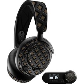 MightySkins Glossy Glitter Skin Compatible with SteelSeries Arctis Nova Pro - Black Wall | Protective, Durable High-Gloss Glitter Finish | Easy to Apply, Remove, and Change Styles | Made in The USA