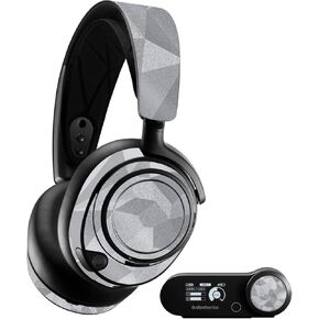 غلاف MightySkins اللامع المتوافق مع SteelSeries Arctis Nova Pro - رمادي مضلع | لمسة نهائية لامعة واقية ومتينة شديدة اللمعان | سهل التطبيق والإزالة وتغيير الأنماط | صنع في الولايات المتحدة الأمريكية