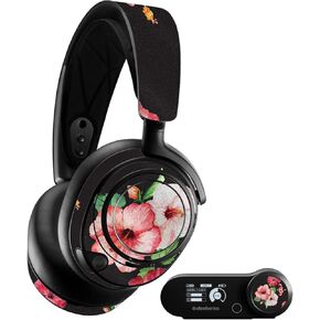 MightySkins Glossy Glitter Skin Compatible with SteelSeries Arctis Nova Pro - Hibiscus | Protective, Durable High-Gloss Glitter Finish | Easy to Apply, Remove, and Change Styles | Made in The USA
