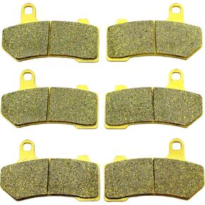 Master Chen Front Rear Brake Pads Brakes for Harley Davidson Electra Glide FLHTCU Ultra Classic 2008-2018 - FLHT 2008-2010 - FLHTC 2008-2012 - FLHTCUL 2015-2016 - FLHTK 2010-2013 MC0103