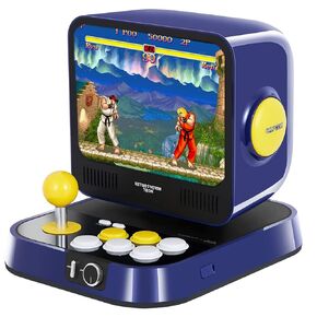 RETRO STATION Capcom Arcade Console, Pre-Loaded with Official Licenced Capcom 5 Street Fighter Series Games and 5 Mega Man Series Games, 8 Inch LCD Monitor and Support HDMI Output to Large Screen in Kuwait
