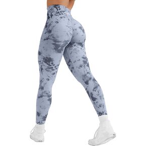 YEOREO Workout Leggings for Women Dazzle Leggings Scrunch Butt Lifting Leggings Seamless Screen Print Gym Yoga Pants Brown XS