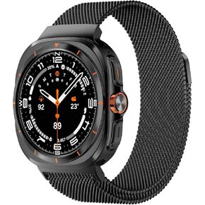 JKD Metal Band Compatible with Samsung Galaxy Watch Ultra Bands 47mm, Stainless Steel Mesh Loop Magnetic Clasp Wristbands Replacement Accessory Women Men for Samsung Watch Ultra Band