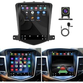 Double Din Car Stereo for 2009-2015 for Chevy Cruze 9.7 Inch HD Touch Screen Android 13 Car Audio Multimedia Receiver with CarPlay Android Auto GPS Radio Navigation Bluetooth Camera - 2+32G