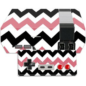 MightySkins Skin Compatible with Nintendo NES Classic Edition wrap Cover Sticker Skins Black Pink Chevron