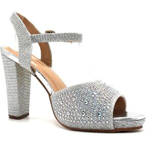 Forever Women Ankle Strap Open Toe Chunky Platform Dress High Heel Sandal