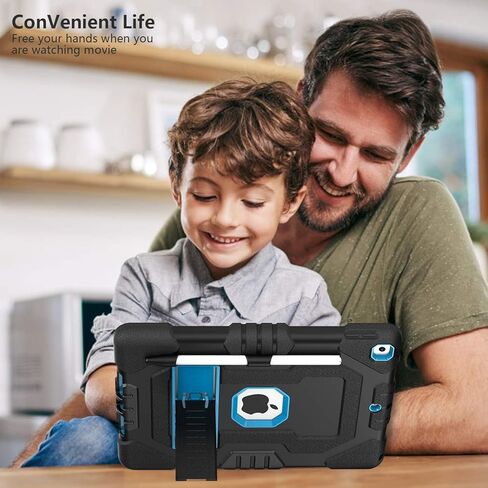 Case for iPad 7th 10.2 inches iPad 8th Gen Case with Pencil Holder Magnetic Stand Auto Wake/Sleep Shockproof Protective Strong Hard case for iPad 10.2 inch 2019/2020,Black in Kuwait