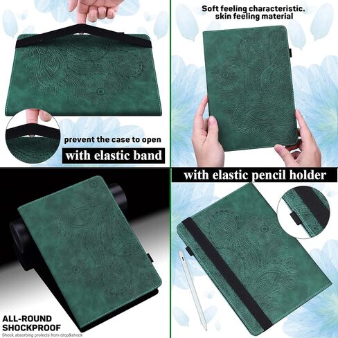 for iPad 6th/5th Generation 9.7" Case 2018/2017, for iPad Air 2/Air 1 with Stand/Pencil Holder/Pocket [Auto Wake/Sleep] Embossed Smart Cover for iPad 9.7 inch/Air 2nd/1st Gen, Red Butterfly in Kuwait