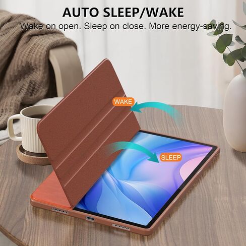 Case for Lenovo Tab P12 (2024) 12.7",with Hand Pen Holder, Clear Transparent Hard PC Back,360° Adjustable Swivel Cover Lenovo Tab p12 12.7inch 2023 Tablet, Auto Sleep/Wake,Brown in Kuwait