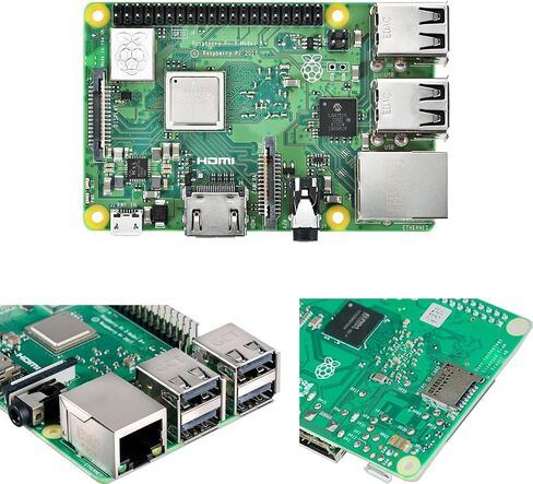 مجموعة أدوات Raspberry Pi 3 B+ (B Plus) للمبتدئين (32 جيجابايت، حافظة Raspberry Pi 3b+ الرسمية باللون الأحمر والأبيض)، لبناء جهاز كمبيوتر صغير/روبوت ذكي/وحدة تحكم ألعاب in Saudi Arabia